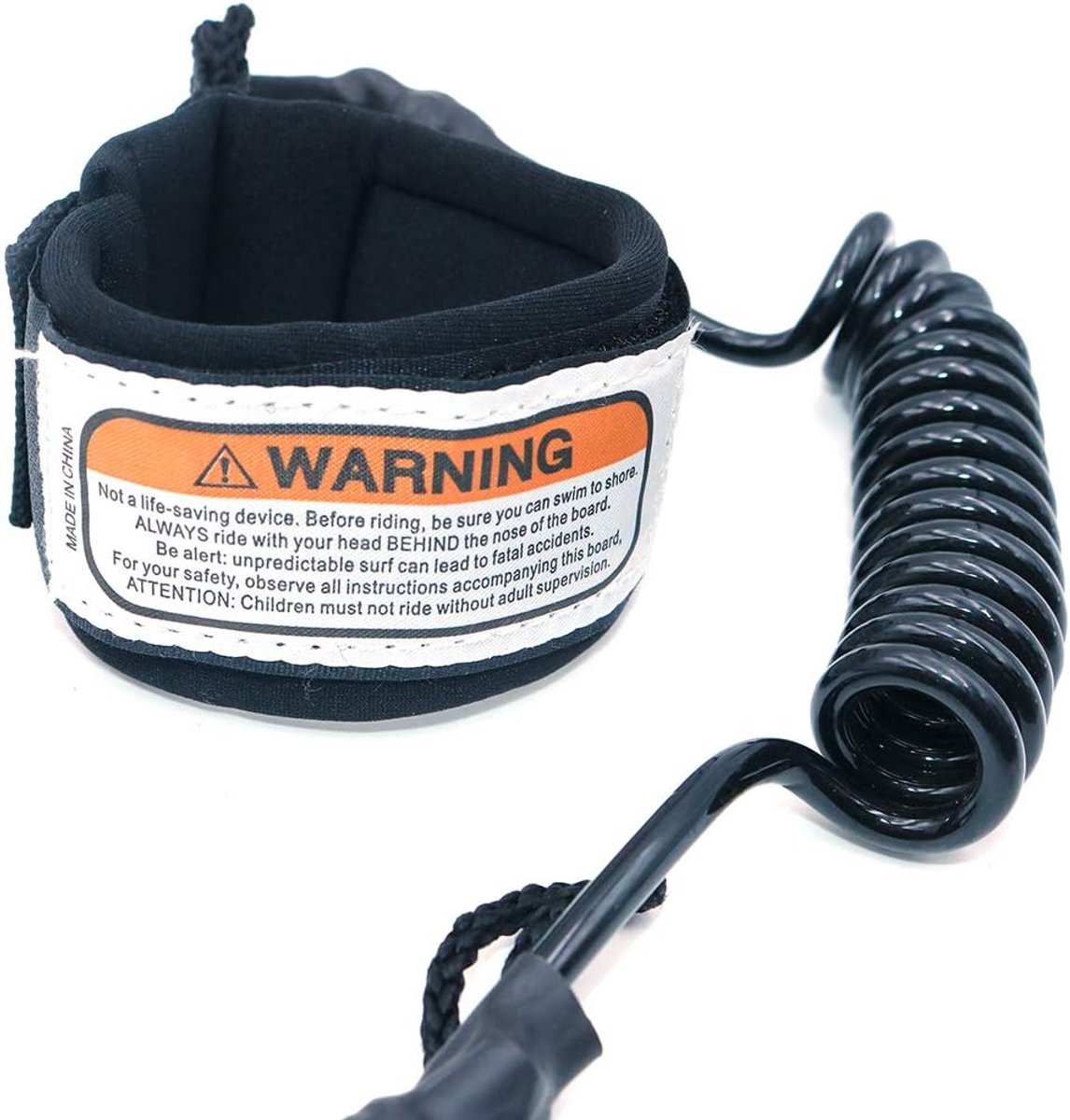 SnelShoppen - 4ft Surfboard Leash Veiligheidslijn, Stand Up Paddle Rope, 5mm TPU Surfaccessoires voor Surf en Paddle Boards