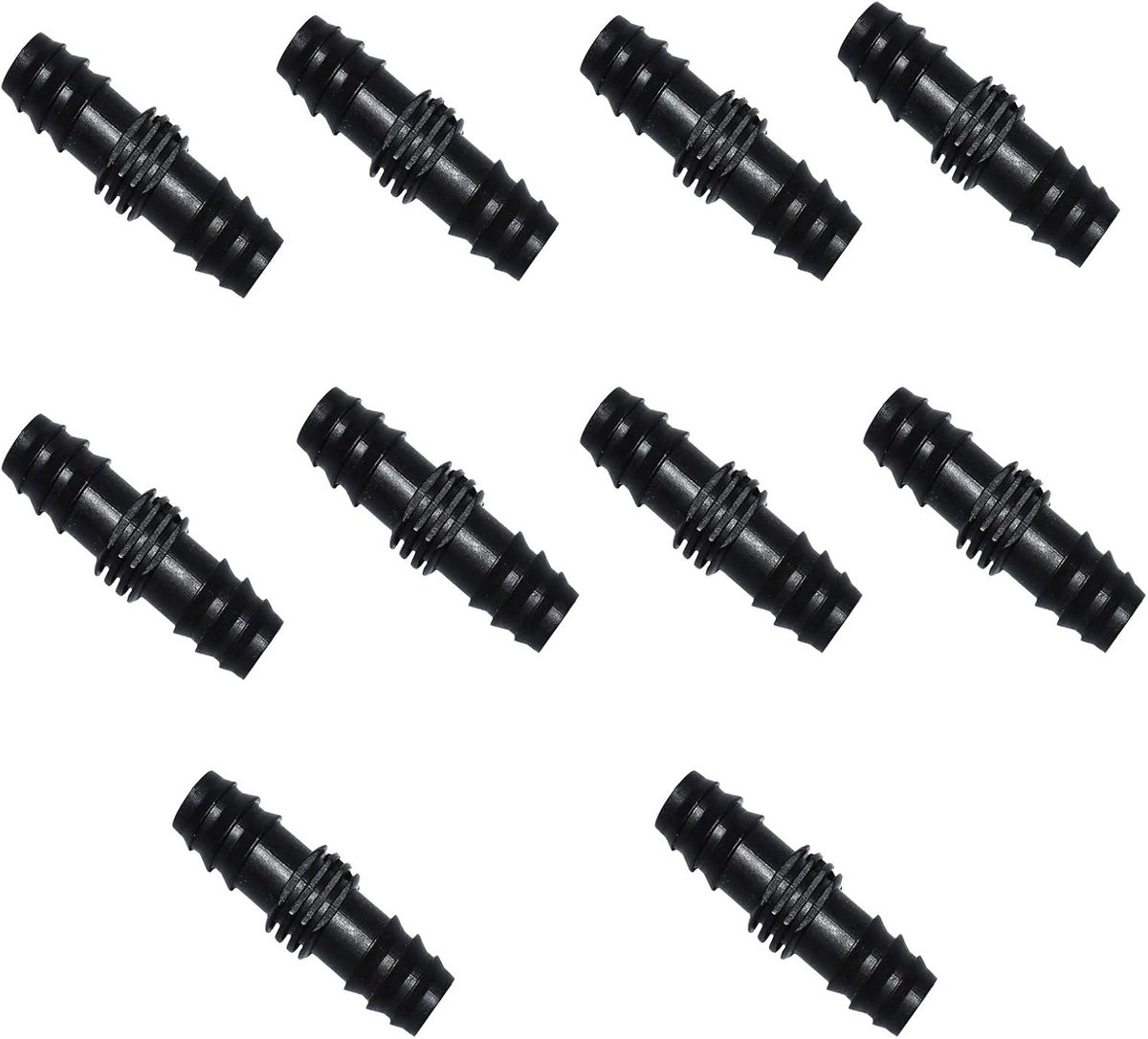 SnelShoppen - 10 x 1/2 Inch Tuin Gevlochten Draad Verbinder Plastic Drip Irrigatie Slang Connector 15mm - Duurzaam en Eenvoudig in Gebruik