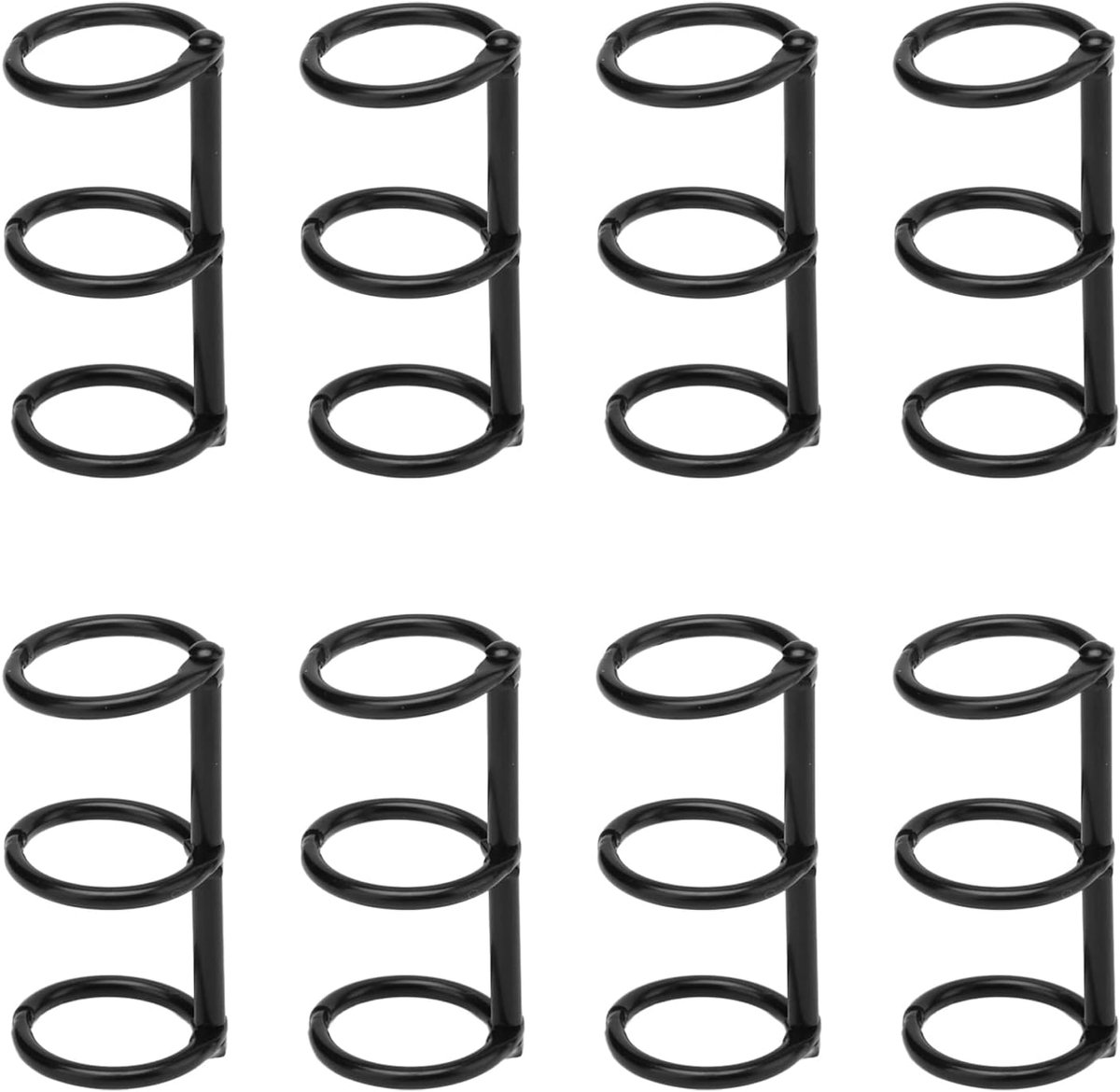 SnelShoppen - Inbindringen, Gegalvaniseerd Metaal, Herbruikbare Notebookringen met 3 Gaten, Zwart, Voor Losbladige Binding, Ideaal voor Kantoor en Sch