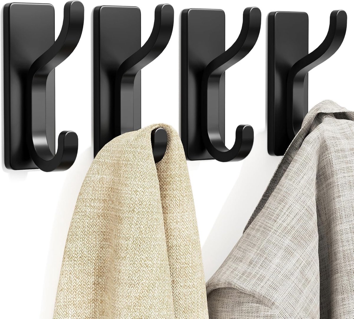Zelfklevende wandhaken met strip - geen resten, gemakkelijk te verwijderen, sterke zware kleverige keukenhanddoekhaak - ShopVlot