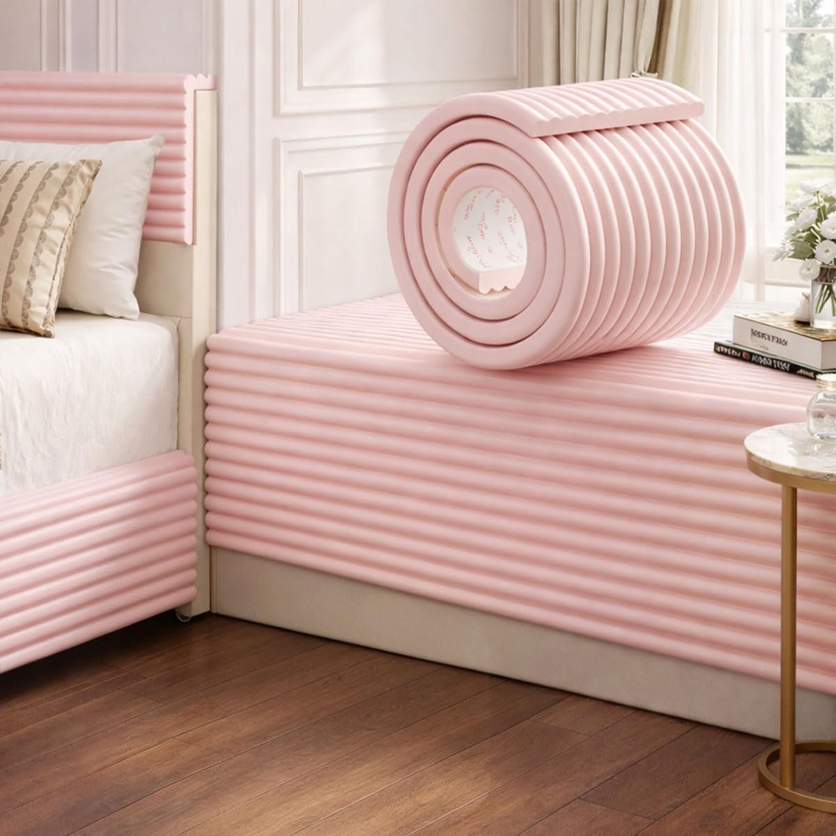SnelShoppen - Wandkussen, Zelfklevend Kinderen Kamer, Dikte 1.2 cm, Wandbekleding Bed, Decoratie, Isolatie, Bekleed Paneel, Wandbescherming voor Bed