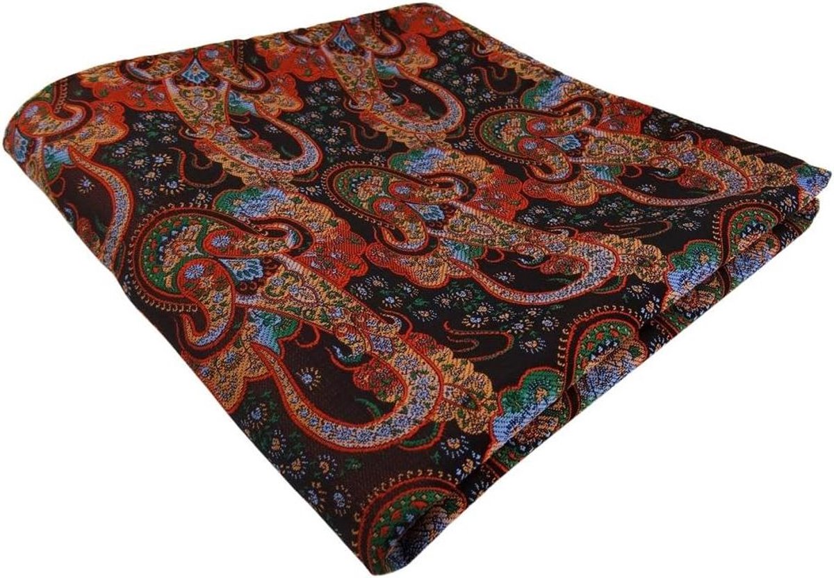 Dasspeld Vlinderdas - Stropdas Accessoire - Feestelijke Gelegenheid - Paisley Patroon - 30 x 30 cm - Oranje Blauw