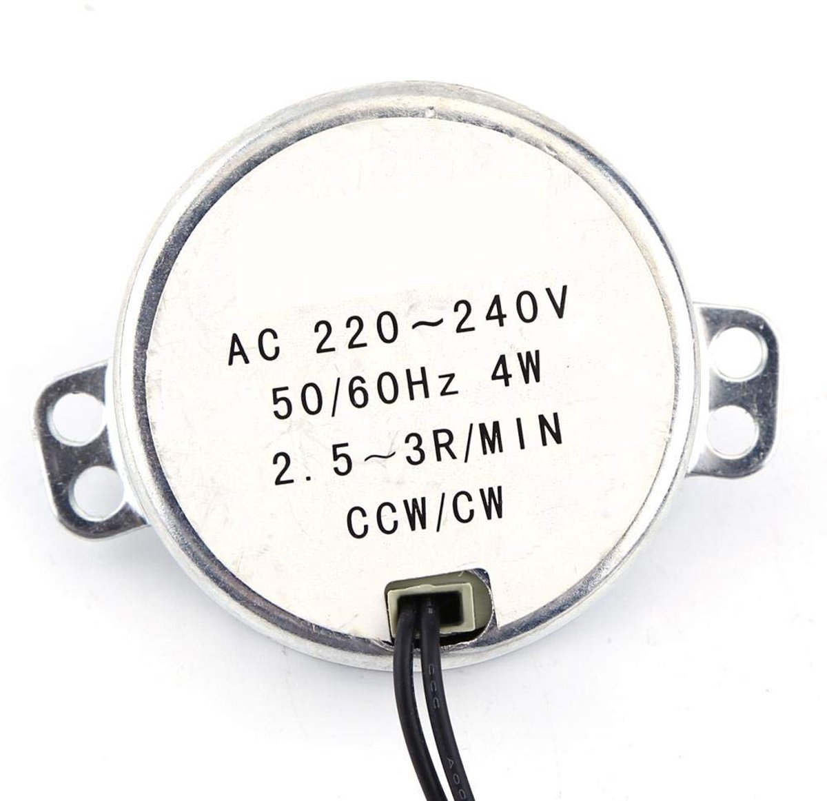 SnelShoppen - Synchroon Motor 220-240V 4W Draaitafel Motor, CW/CCW Elektrische Motor 0.8-1 RPM 2.5-3 RPM, Stil, Lichtgewicht, Hoog Koppel, Duurzaam Me