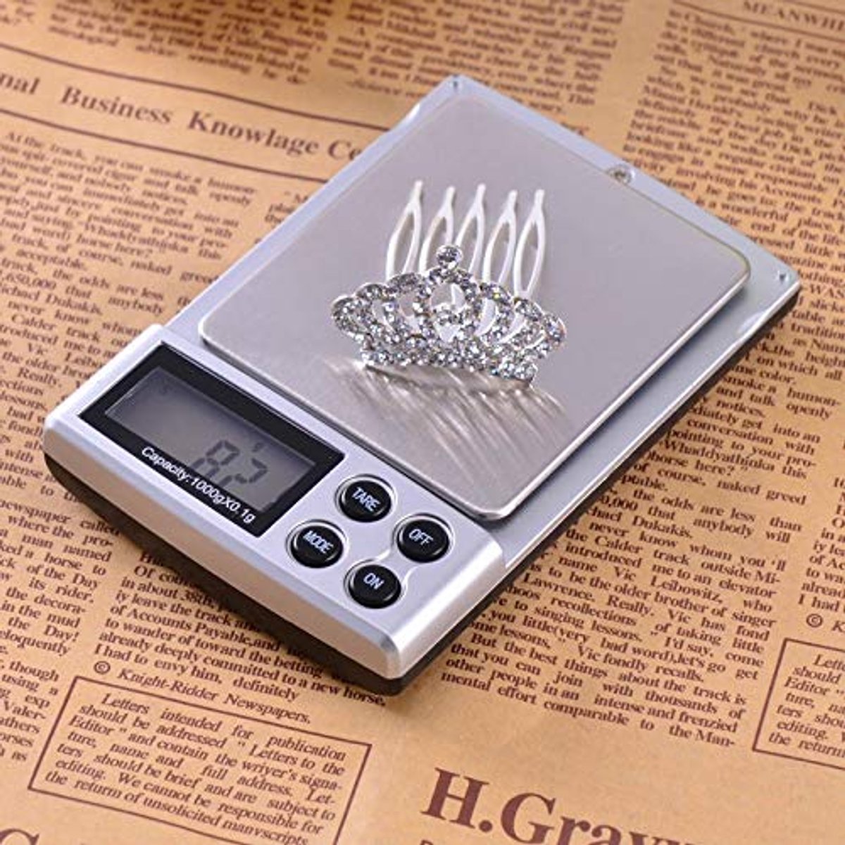 SnelShoppen - Digitale Weegschaal voor Sieraden en Munten, Pocket Weegschaal 200g/0.1g met LCD Achtergrondverlichting, Zwarte Precisieweegschaal voor