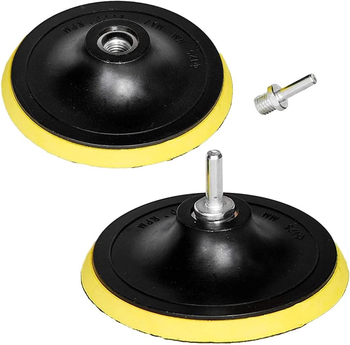 SnelShoppen - 2 Packs 5 Inch Haak-en-lus Achterplaat met M14 Booradapter Polijst- en Schuurpad voor Diverse Klussen