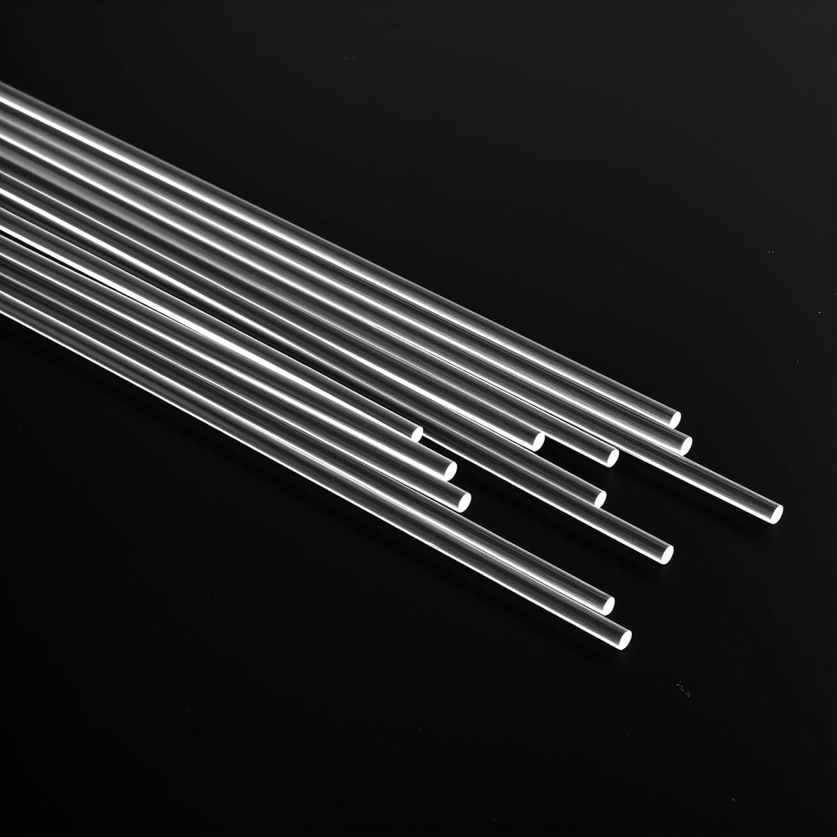 SnelShoppen - Pack van 12 Transparante Acrylaat Staven 3 mm x 300 mm - Helder Plastic voor Creatief Klussen, Modelbouw, Decoratie, DIY Projecten, Kuns