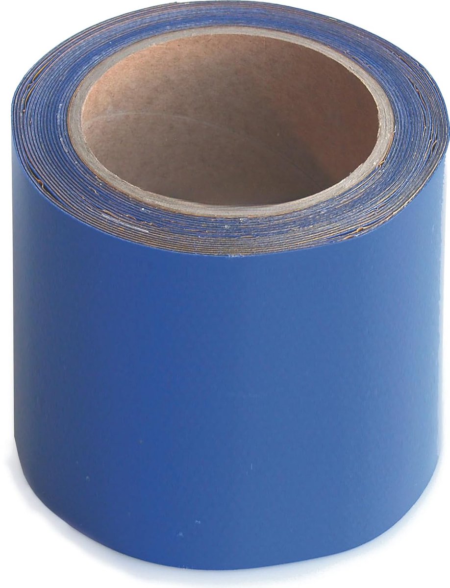 SnelShoppen - Reparatietape PVC zeil, Plakband voor Gaten en Scheuren, Blauw, 5 cm x 5 m voor Vrachtwagenzeil, Aanhangerafdekking, Luifel en Tent