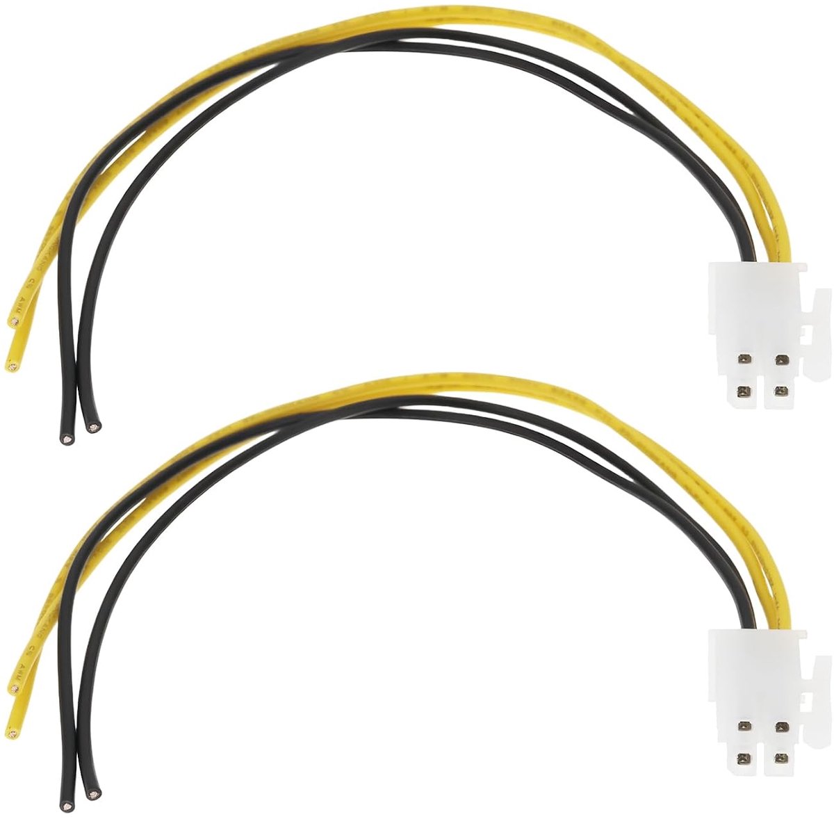 SnelShoppen - 2 stuks 4-pins luidspreker niveau uitgang harnas voor auto-audiosysteem, compatibel met versterkers, naadloze interface, universeel
