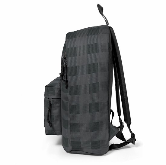 Grijze Eastpak rugzak met ruitpatroon