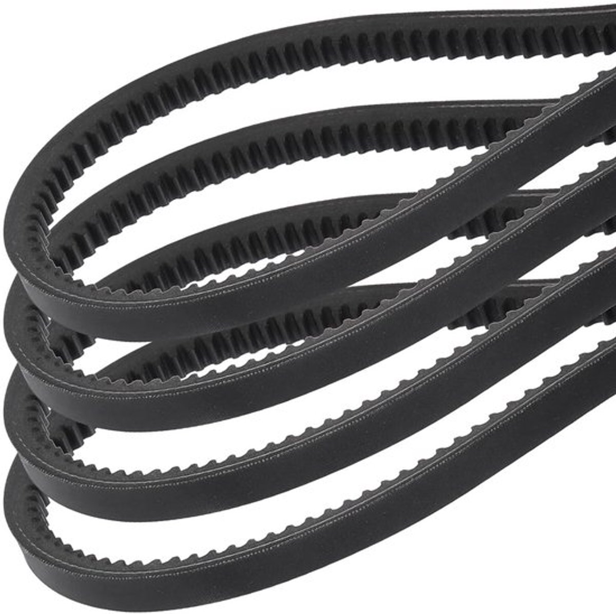 4 stuks AX26 trapeziumvormige EPDM industriële riem met ruwe rand, breedte 1/2 inch, buitenomtrek 71 cm, geschikt voor machines en apparatuur