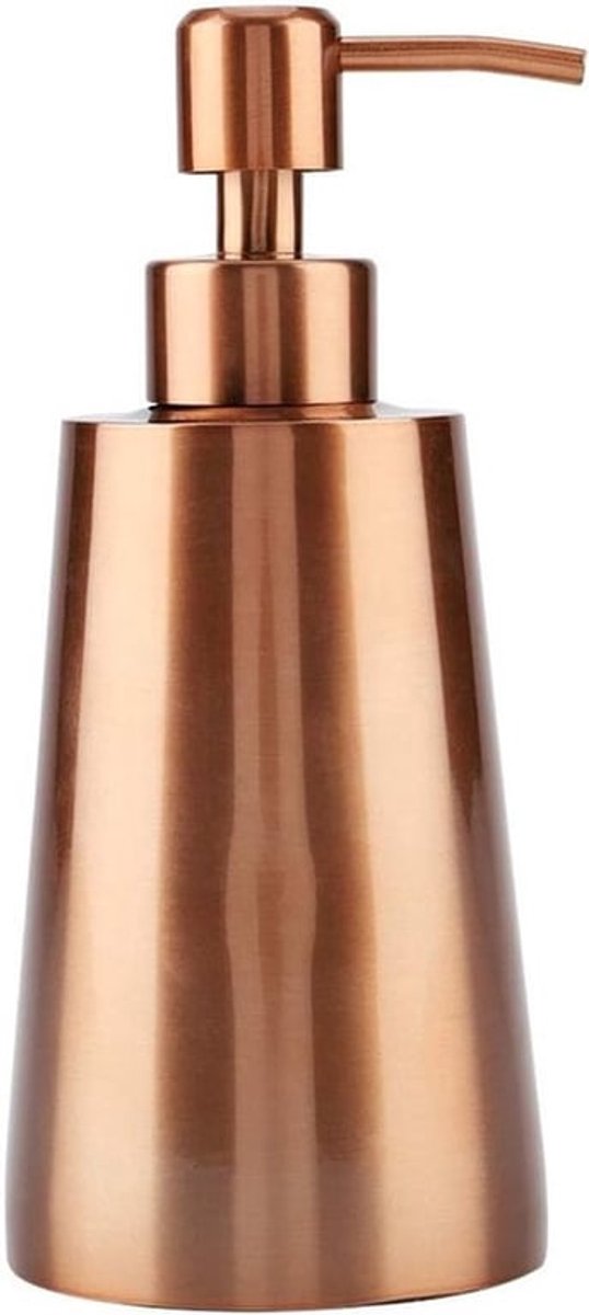 Roze Gouden Zeepdispenser van RVS, 350 ml, Ideaal voor Badkamer en Keuken, Modern Design en Duurzaam Gebruik