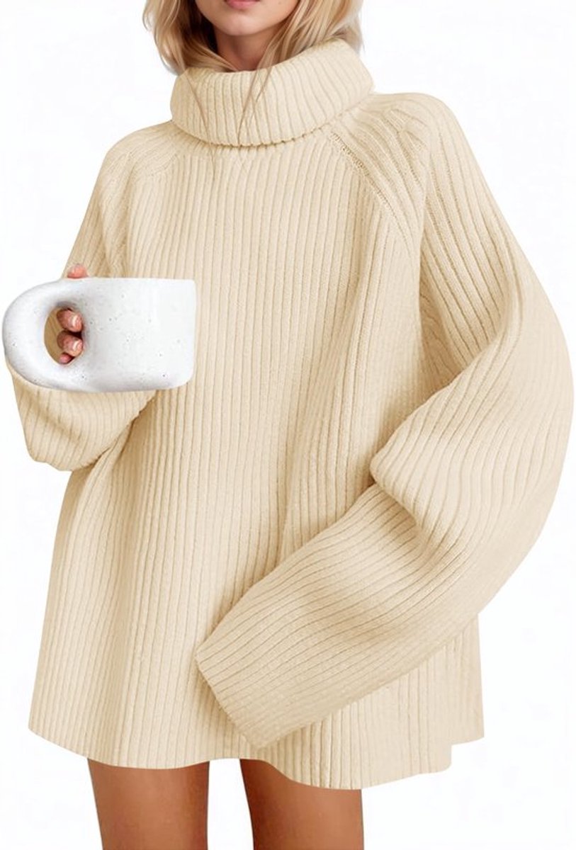 Damestrui Oversized - Coltrui - Lange Mouwen - Fijn Gebreid - Casual - Comfortabel Materiaal