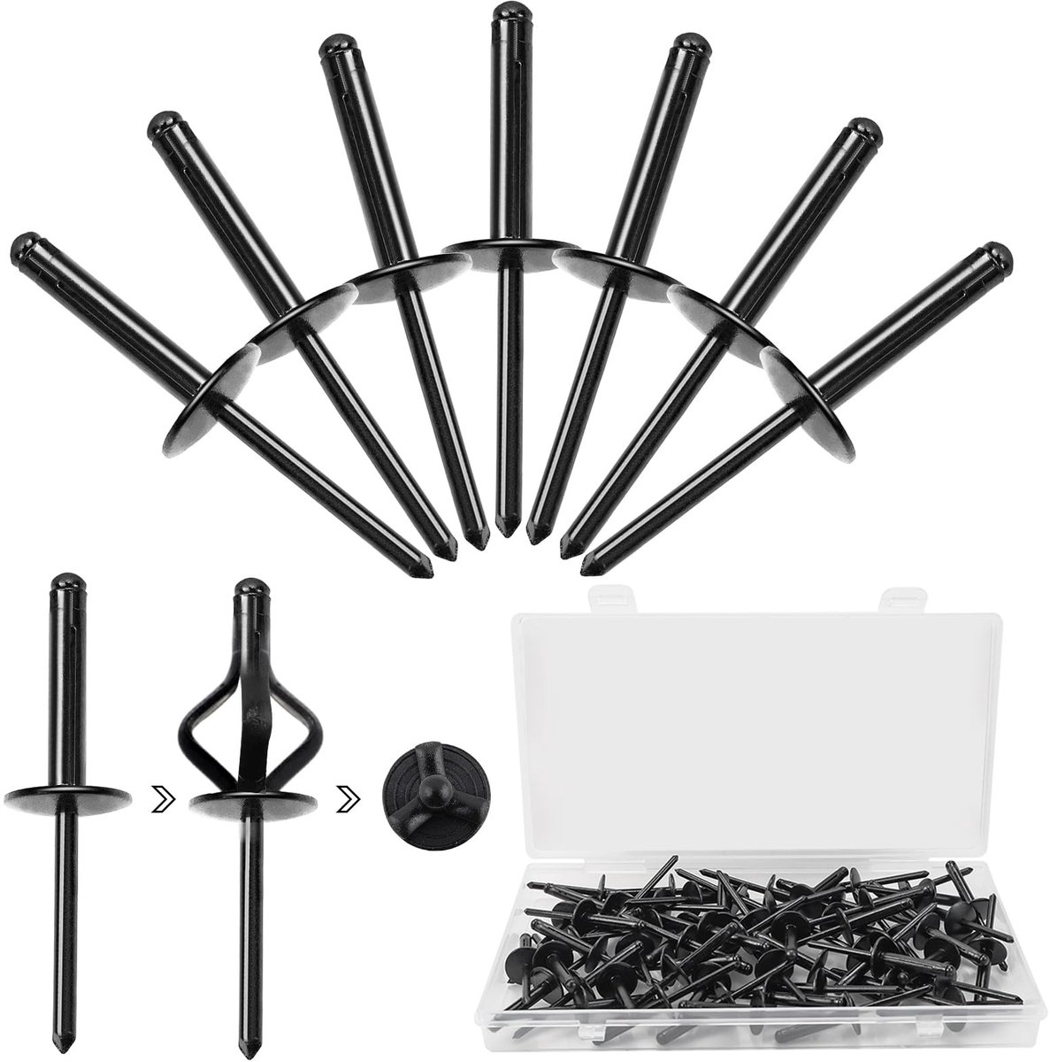 Solidchoice - 60 Stuks Aluminium Blind Rivets voor Bouw en Meubelindustrie