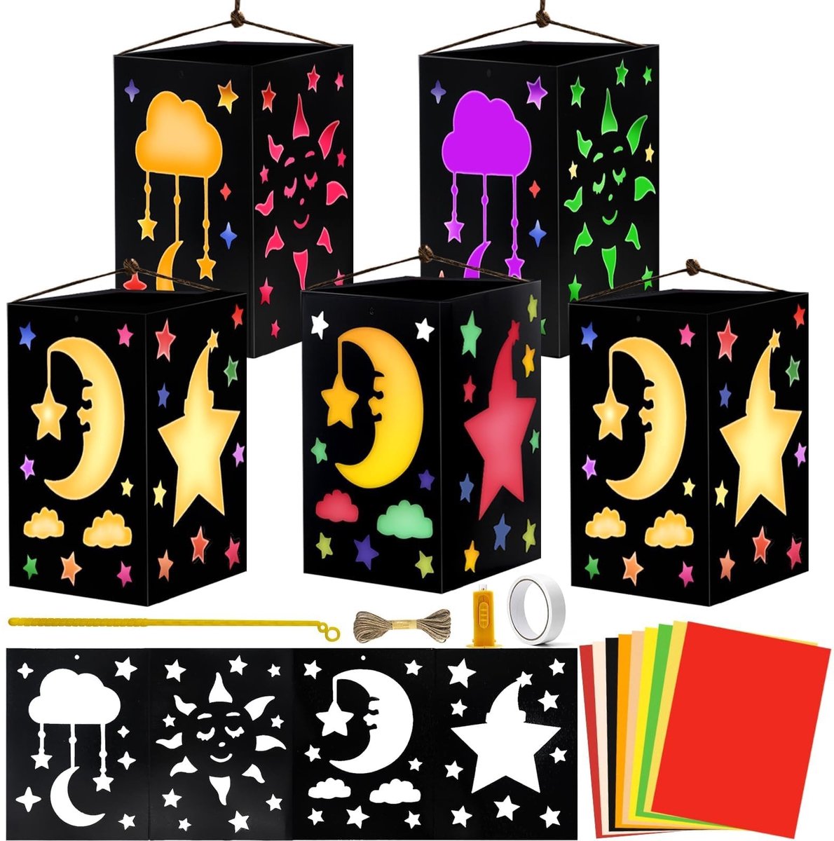 Solidchoice - Doe-Het-Zelf Sterlantaarn Set voor Creatieve Decoratie