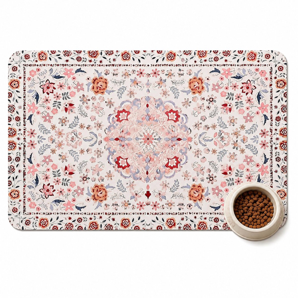 Bobypet - Vloermat - Honden Voermat - Antislip Placemat Voor Huisdieren - Vlekbestendig - Geschikt Voor Honden en Katten - 40x60cm