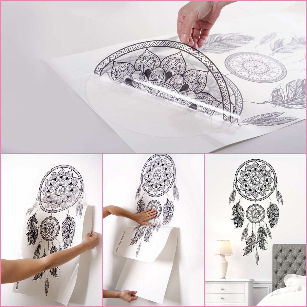 Ambiance Sticker Muurstickers - Boheemse dromenvanger - Transparante achtergrond - 120x60cm Multi color