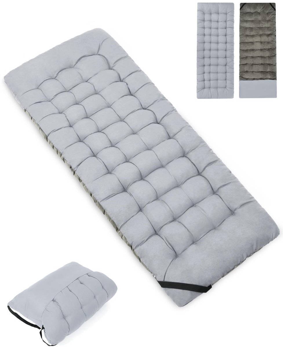 Campingmat voor Veldbed 190 x 71 cm - Lichtgewicht Slaapmat voor Campingbed en Ligstoel - Multifunctionele Mat als Slaapmat, Reisdeken en Tuinligkussen - Comfortabele Kampeermat voor Camping, Tuin en Outdoor Gebruik