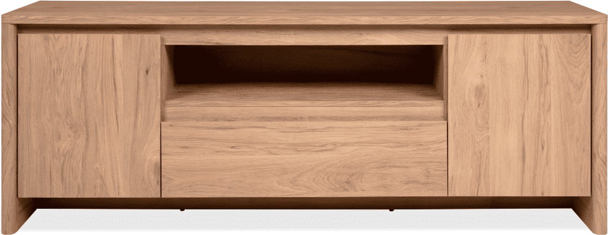 CaliCosy TV-meubel met 2 deuren, 1 lade en 1 nis in houtlook, L163 cm - SOREN