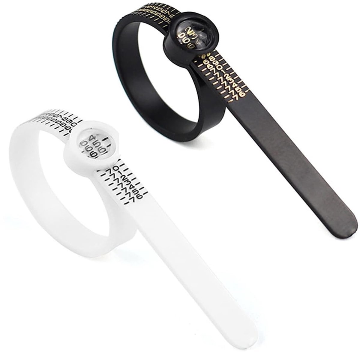 Solidchoice - Vingeromtrekmeetcirkelliniaal met Vergrootglas, 2 Stuks