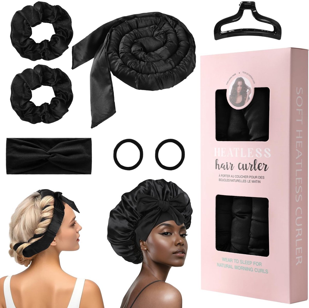 Solidchoice - Hitteloze Krulspelden Set met Douchecap en Clips