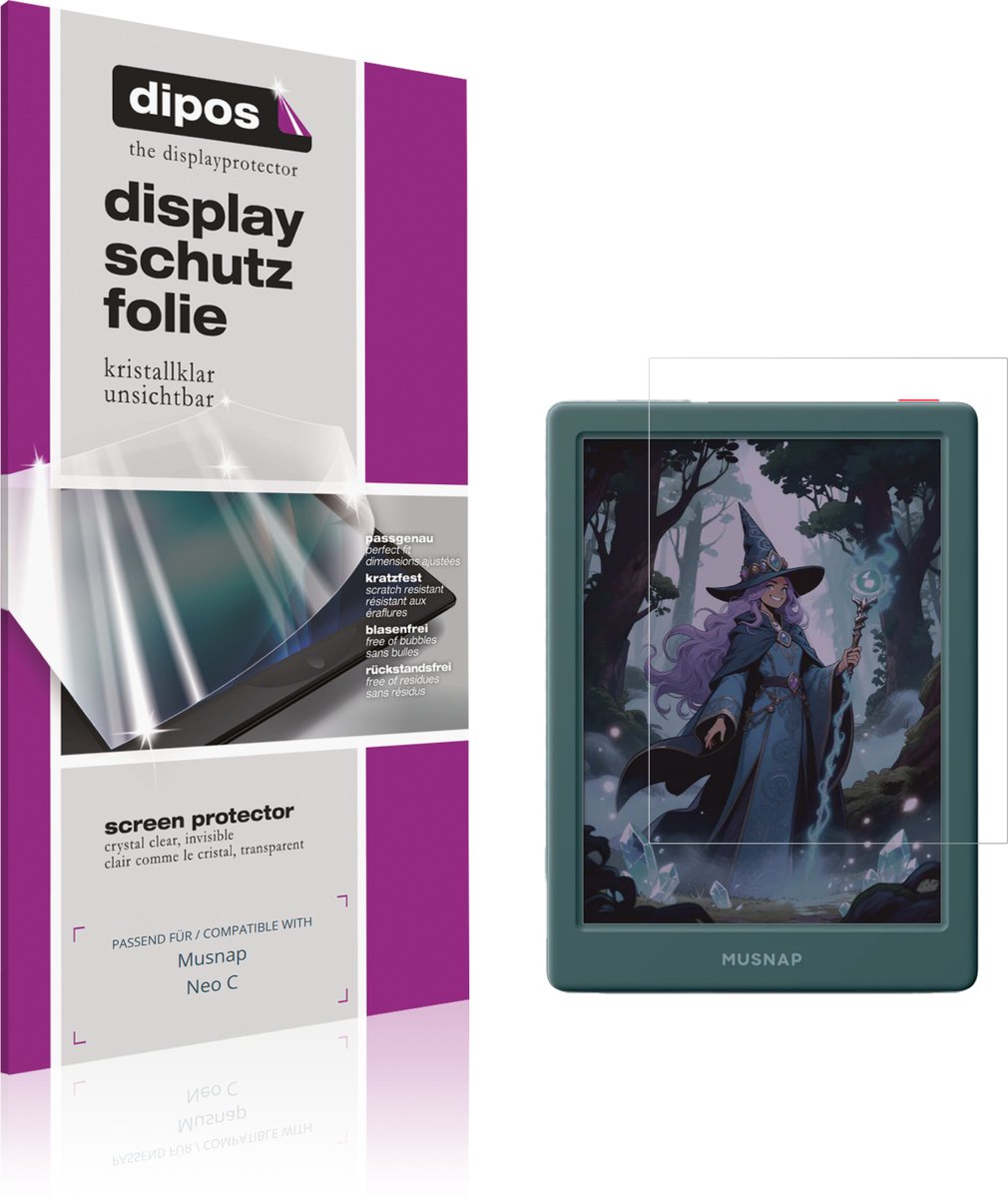 dipos – 2x Beschermfolie geschikt voor Musnap Neo C | Krasbestendige & heldere Screenprotector Ultra-Thin