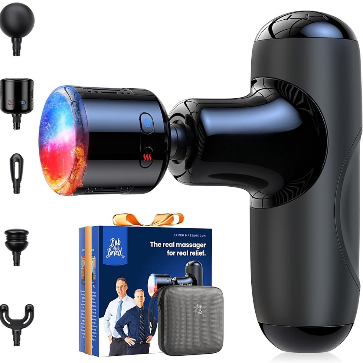 JCP® Massagengun - Massage Gun - Massage Pistool - Zwart - 14cm x 11cm x 3cm