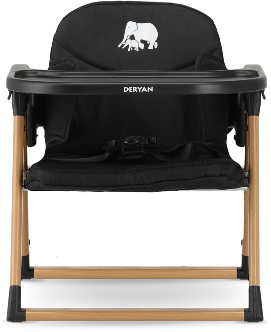 Deryan Booster Stoelverhoger S - Zwart/Hout van Deryan — afbeelding 3