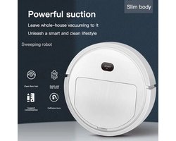 Smart robot stofzuiger met borstels en Veegdoek. 3 in 1.Zuigen, vegen en dweilen. wit (TR_ ZB230A)