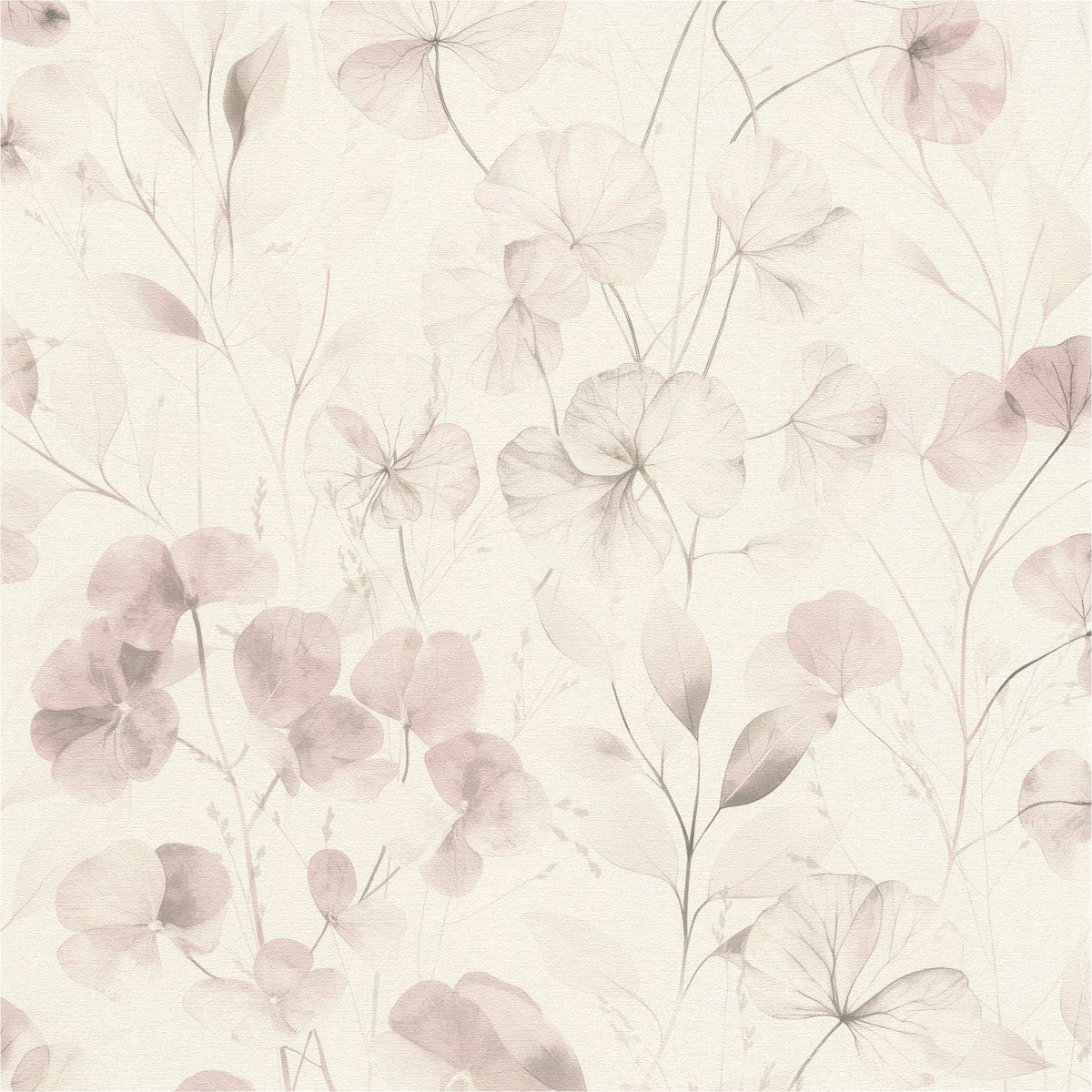 Vliesbehang 709056 bloemen en bladeren floraal roze Farm Living Rasch