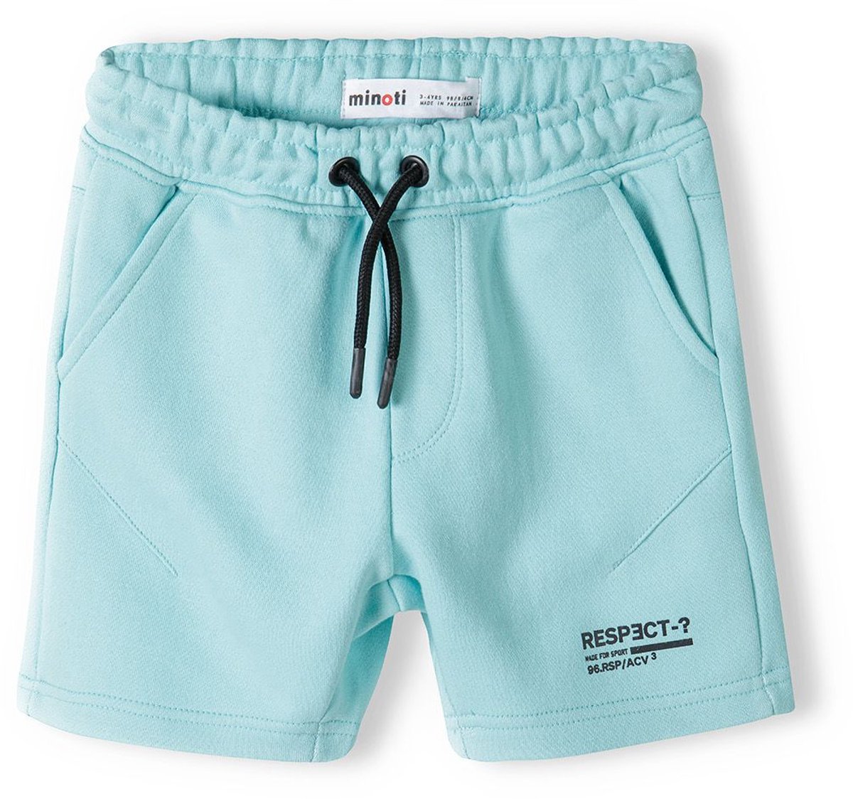 Minoti AQUA9 korte broek jongens fleece - katoen - turquoise