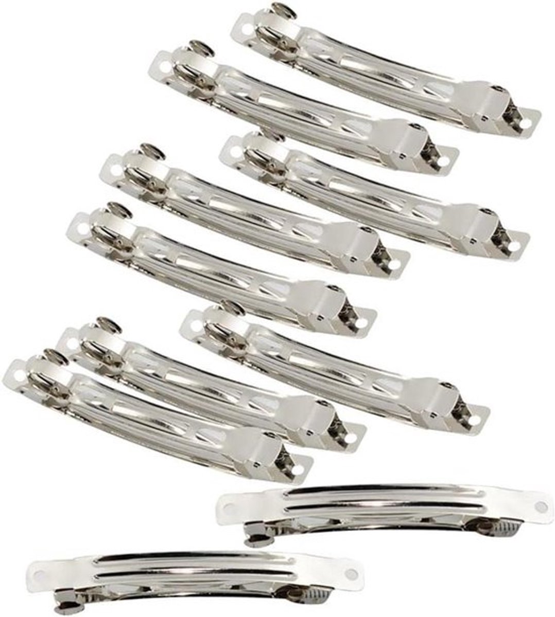 - Haarclips - Metalen - Zilver - Frans - DIY - Haaraccessoires - Ambachten - Bogen - Geschikt voor - Lange Haar Clips Franse Barrette Metalen Zilver DIY Haaraccessoires Voor Ambachten Bogen 10Pcs 8Cm