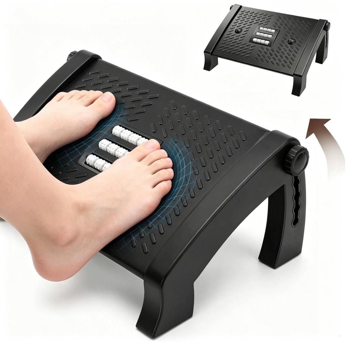 Solidchoice - Ergonomische Voetsteun voor Bureau - 6 Hoogtes en Antislip