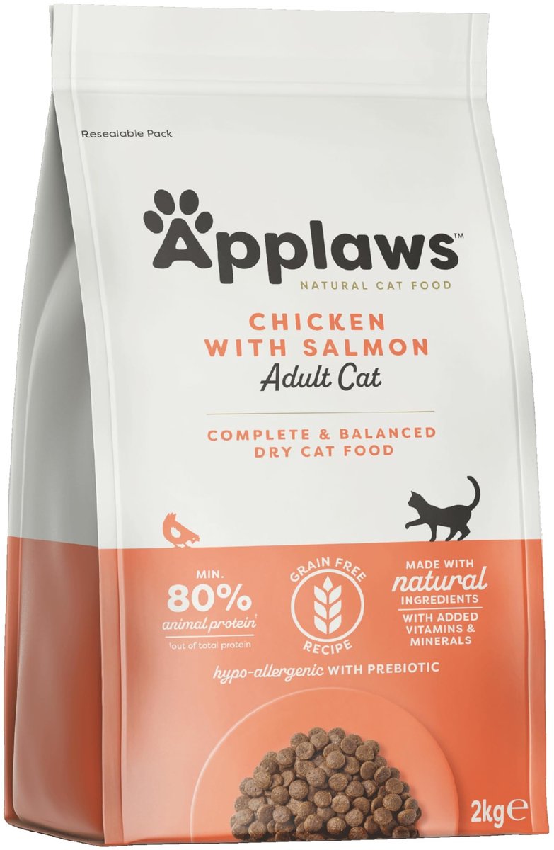 Solidchoice - Natuurlijke Droge Kattenvoeding met Kip en Zalm - 2 kg
