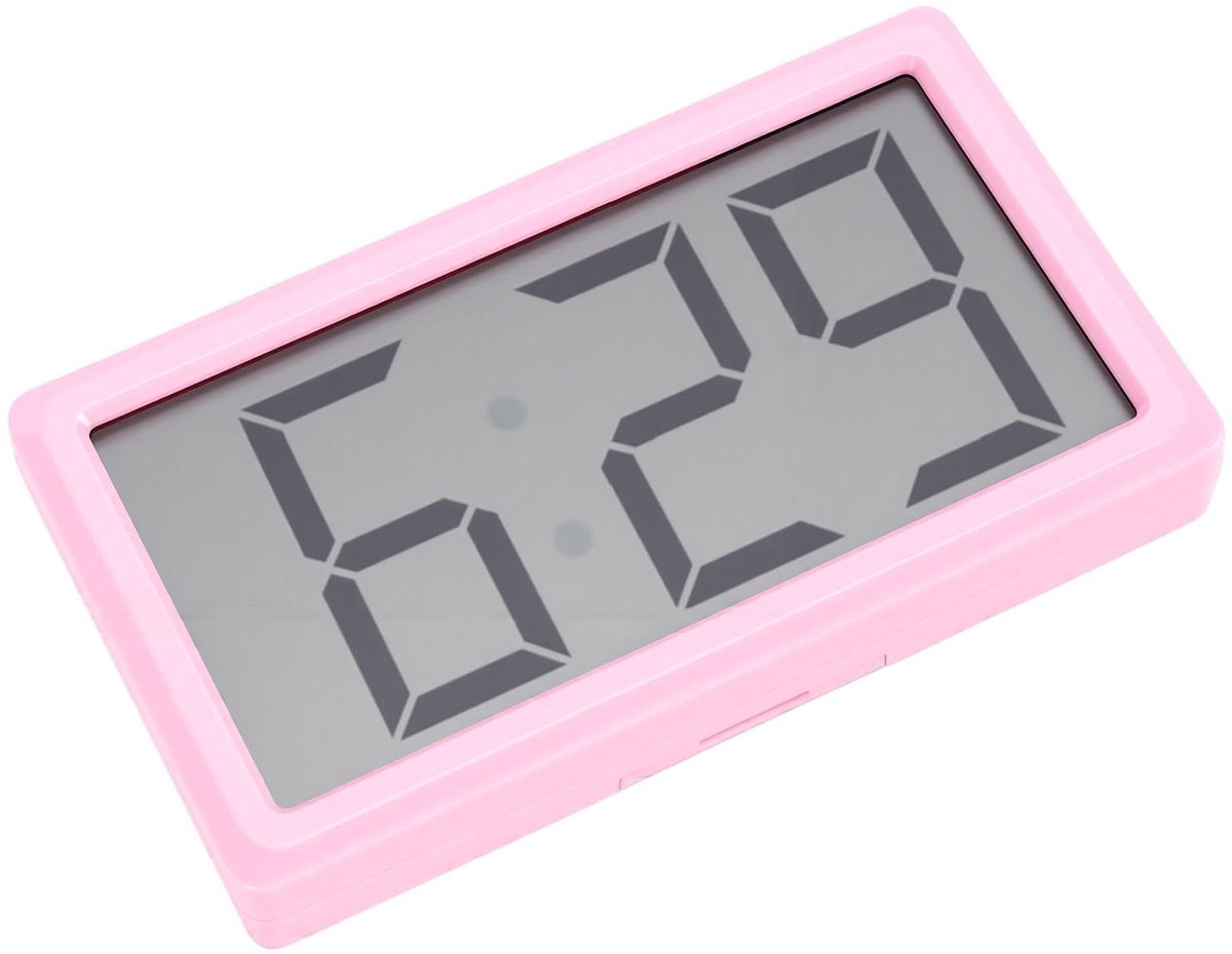 Solidchoice - Digitale Magnetische Klok voor Koelkast met Groot Display in Roze