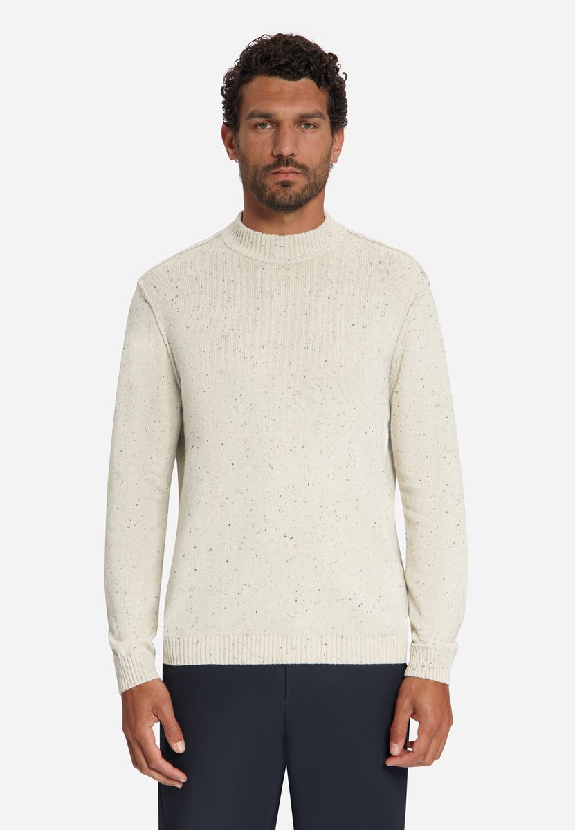 No Excess Pullover Turtle Neck Melange Neps With Wool Stone (33210812 - 014)