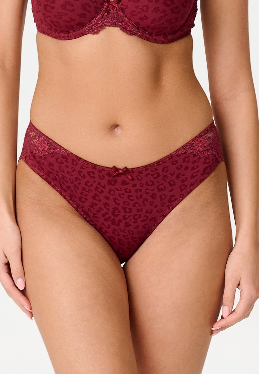 LingaDore Daily Lace Slip Ruby Wine Jacquard S