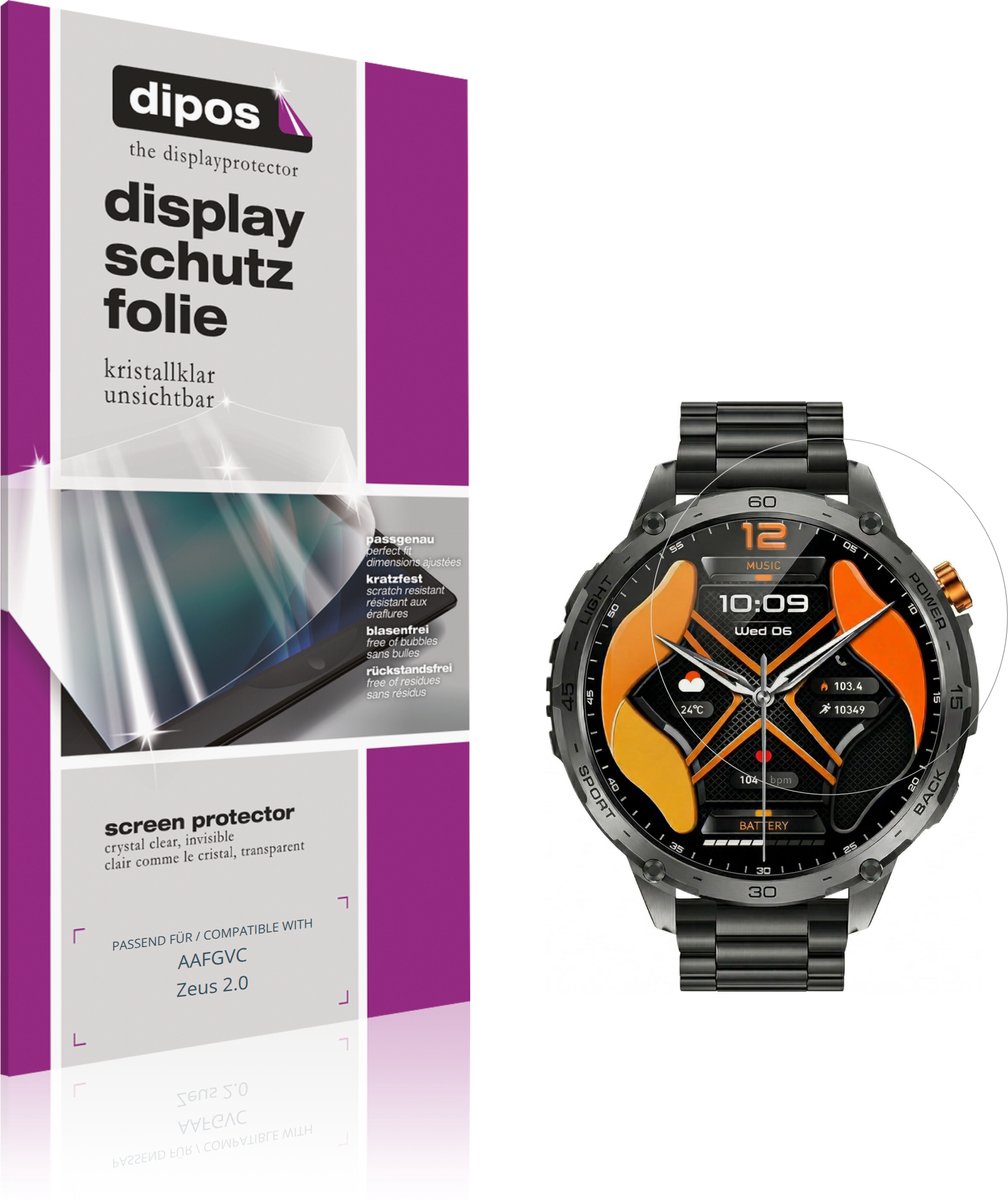 dipos – 6x Beschermfolie geschikt voor AAFGVC Zeus 2.0 | Krasbestendige & heldere Screenprotector Ultra-Thin