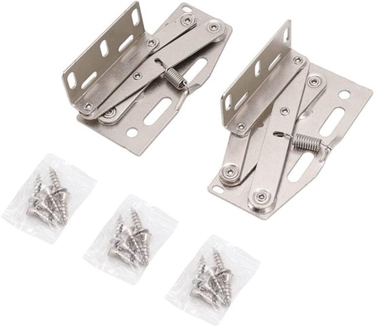 Set van 2 Schaar Hengen met Bevestigingsmateriaal voor Keuken- en Meubeldeuren, 45 Graden Draaideuren, Duurzame Hardware Accessoires
