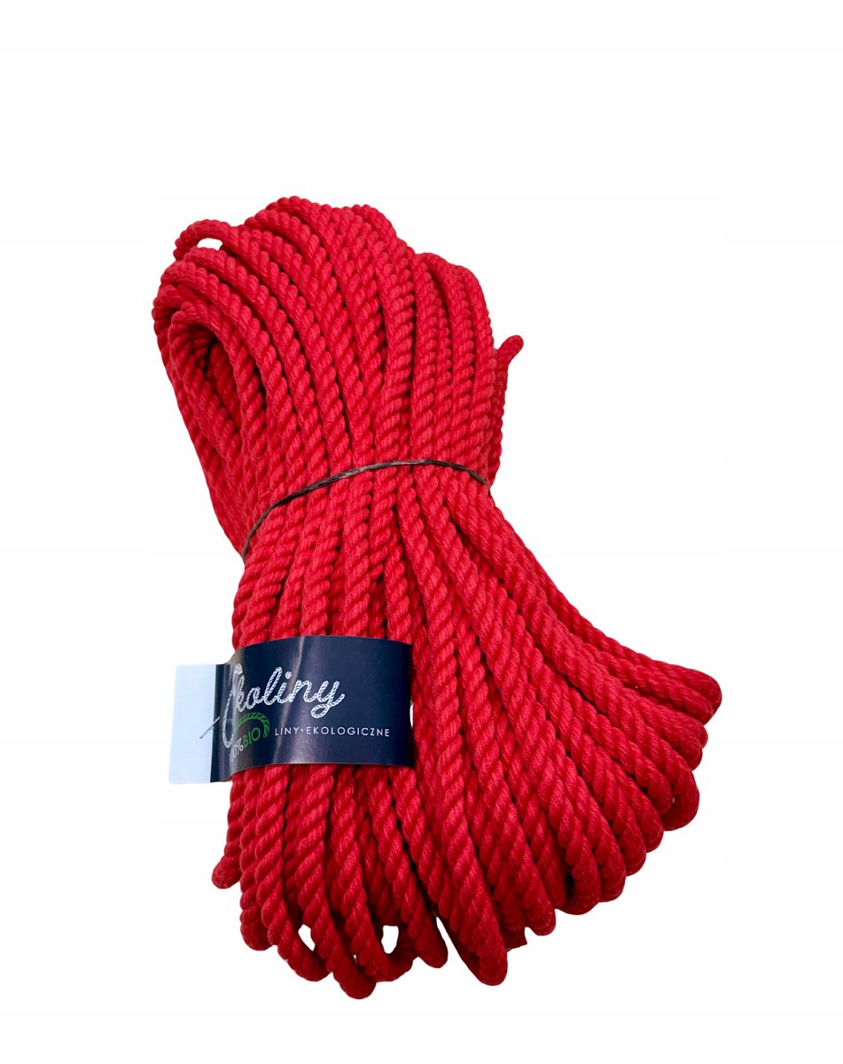 Rode Katoenen Touw 18mm - 50 Meter | Duurzaam & Ecologisch
