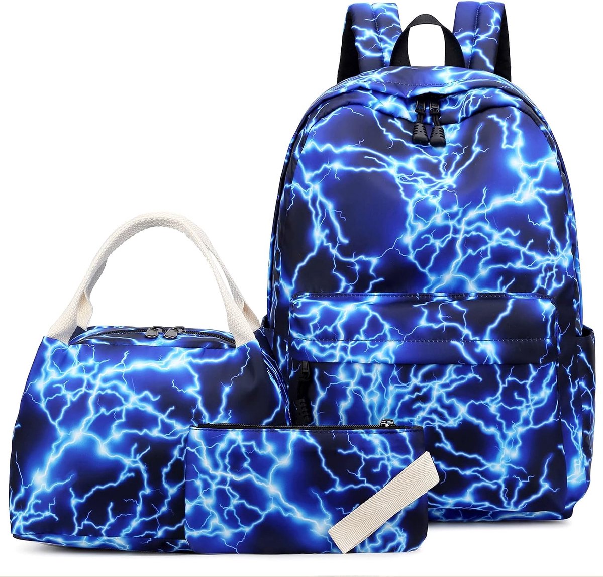 Rugzak - Waterbestendige Kinderrugzak met Lunchbox Set - Schooltas voor Basis- en Middelbare School - Geschikt voor Jongens en Meisjes - 1 Stuk