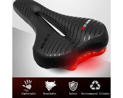 Bicycle Seat Saddle with Taillight Mountain Bike Seat Thickened Hollow and Comfortable Cycling Equipment Accessories - ShopVlot