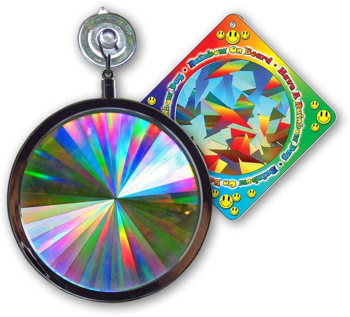 Rainbow Symphony: Regenboog-zonnelichtvanger voor het venster, Axicon prisma patroon, met bonus “Rainbow on - ShopVlot