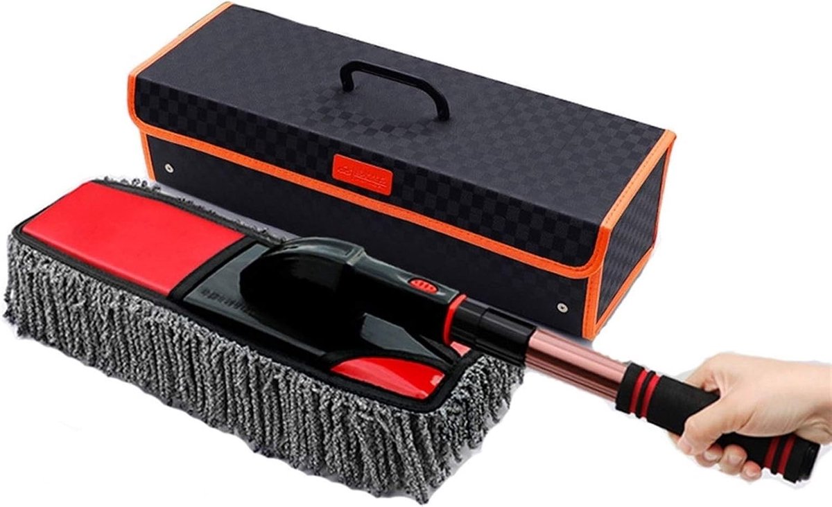 Microfiber Dust Collector Car Wash Mop with Extendable Handle for Indoor and Outdoor, Linament Free □ No Scratching - ShopVlot