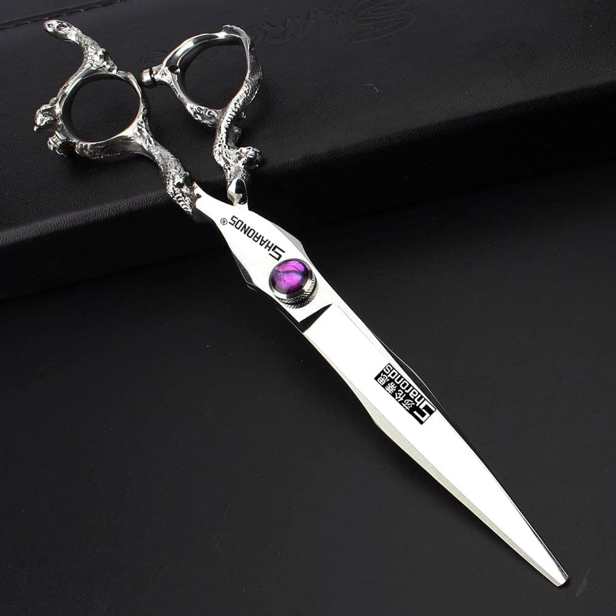 6/7/7.5/8/9 inch Japan 440C Styling Studio Scissors Barber Professional Styling Tool Set Scissors (7-inch Flat - ShopVlot