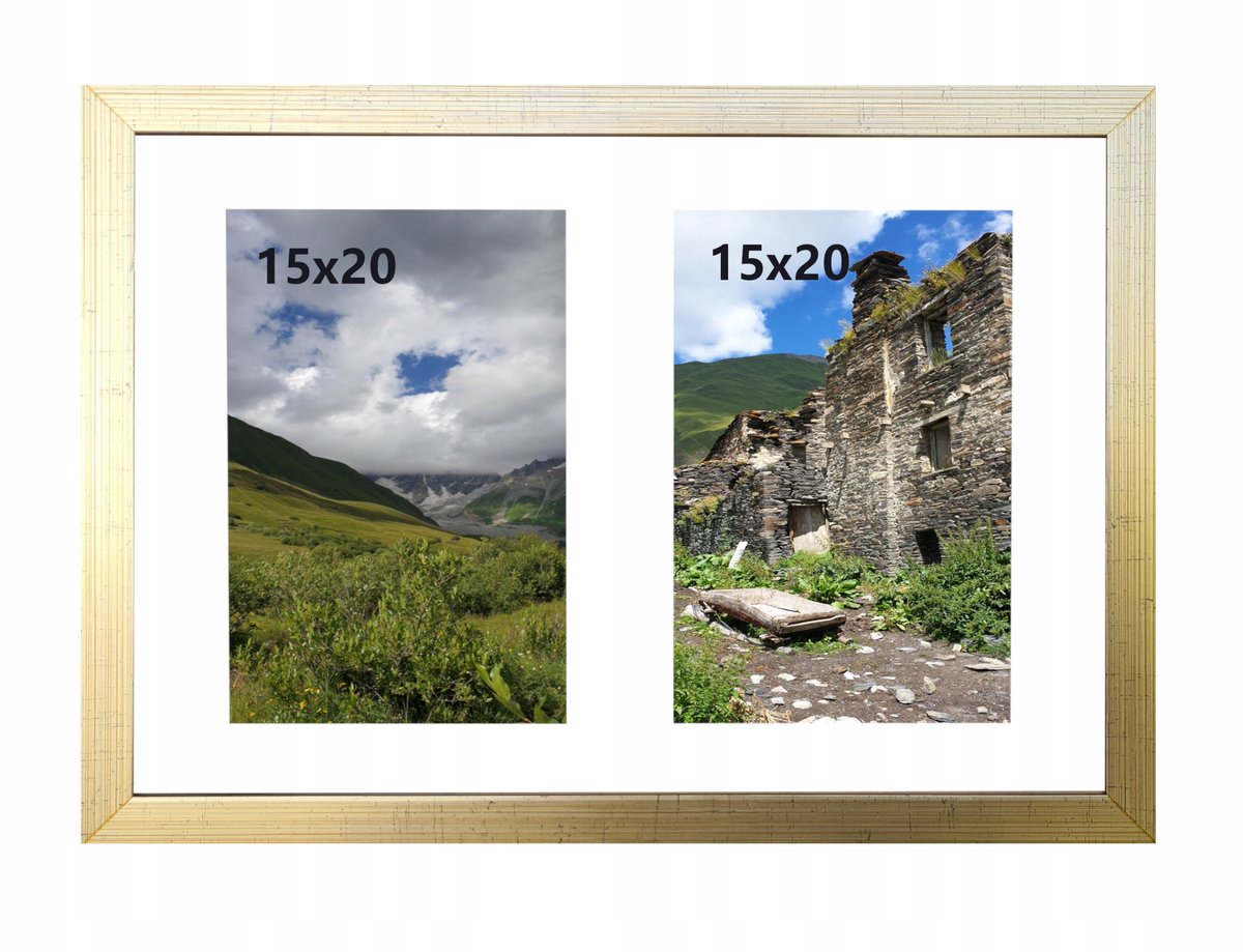 Galerij 15x20 cm voor 2 foto's met passe-partout