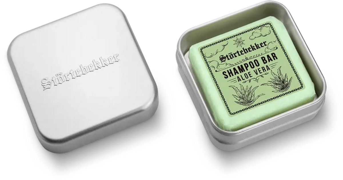 Störtebekker® Vaste Shampoo & Zeepdoos Set Aloë Vera - Shampoo Bar Set Heren met milde, zachte geur - Vegan & Ontwikkeld Zonder Dierproeven - Zonder Sulfaten & Parabenen - Handgemaakt in Nederland