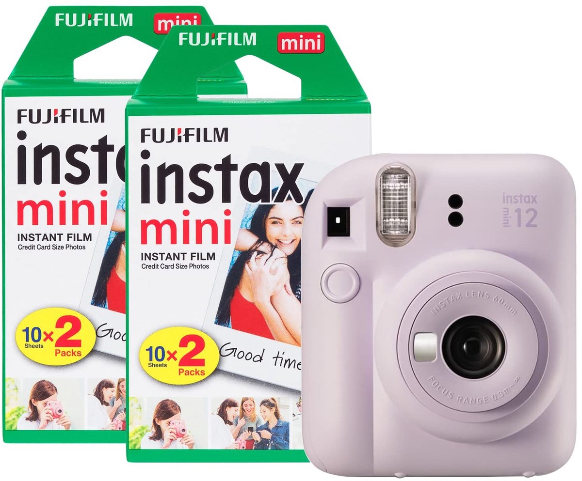 Solidchoice - Fujifilm INSTAX Mini 12 Instant Camera met 40 Foto's - Lila Paars