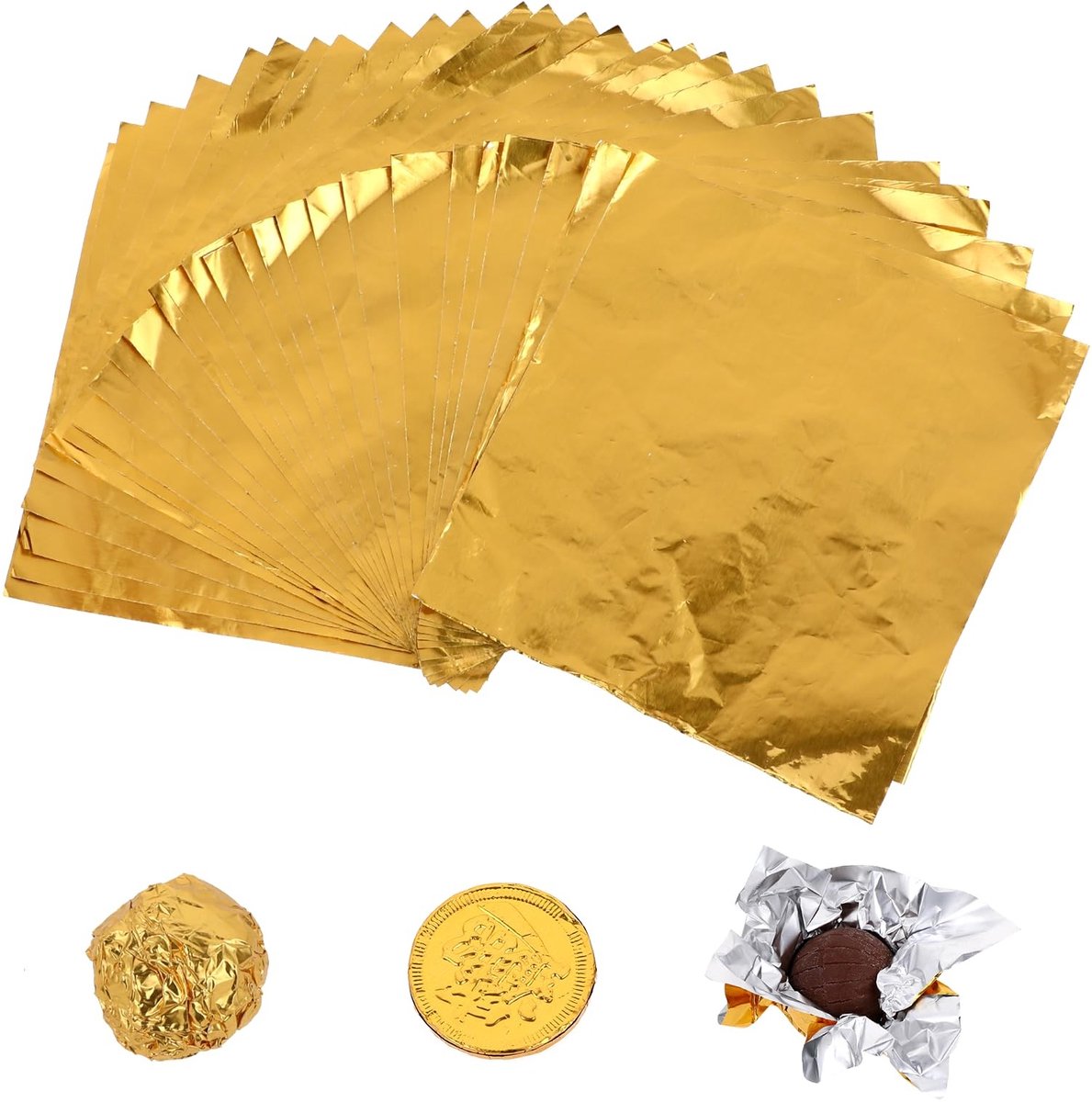 Solidchoice - 100 Stuks Gouden Aluminium Folie Verpakkingen voor Snoep