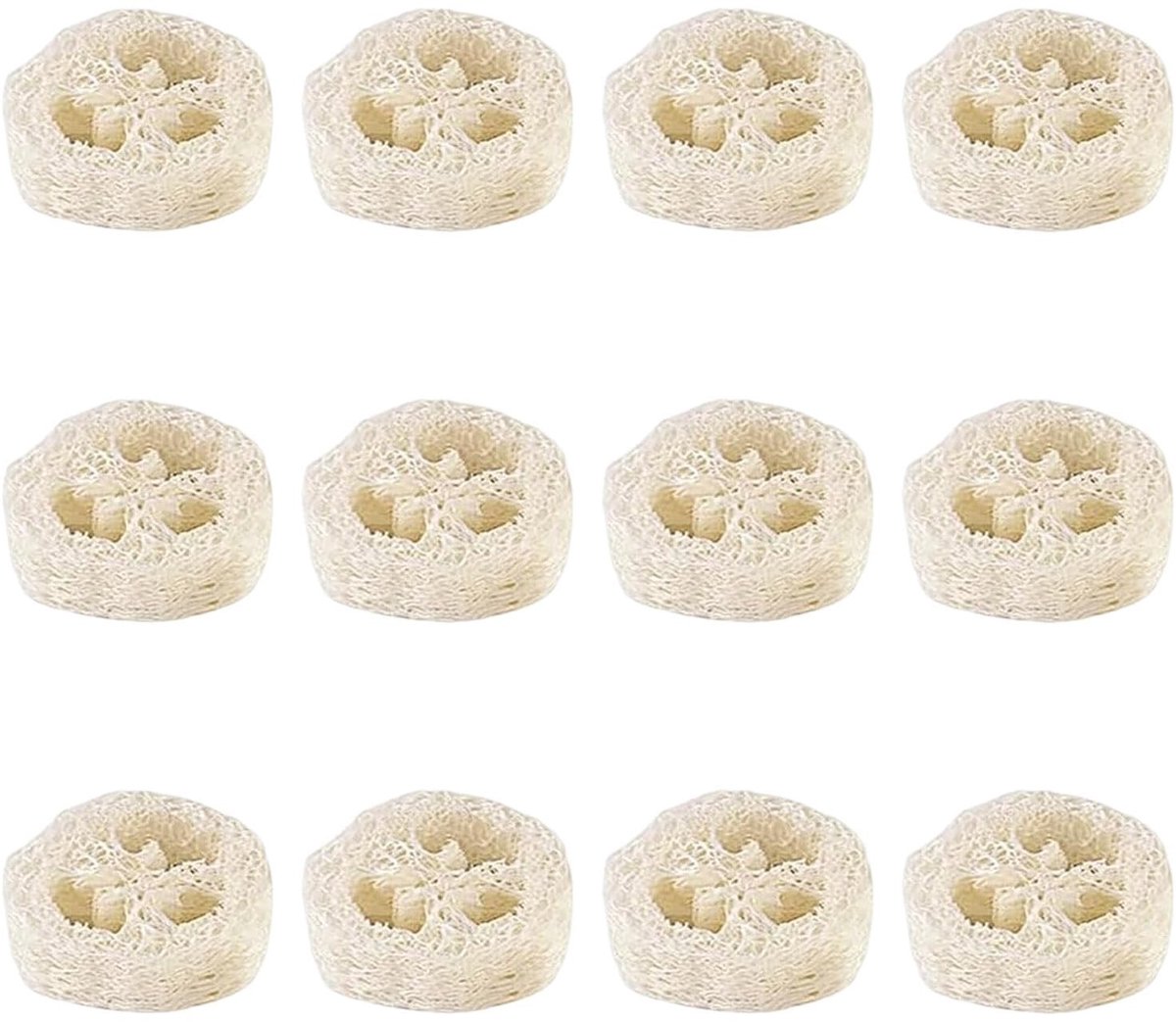 Solidchoice - Set van 12 Natuurlijke Loofah Sponsen voor Badkamer en Keuken