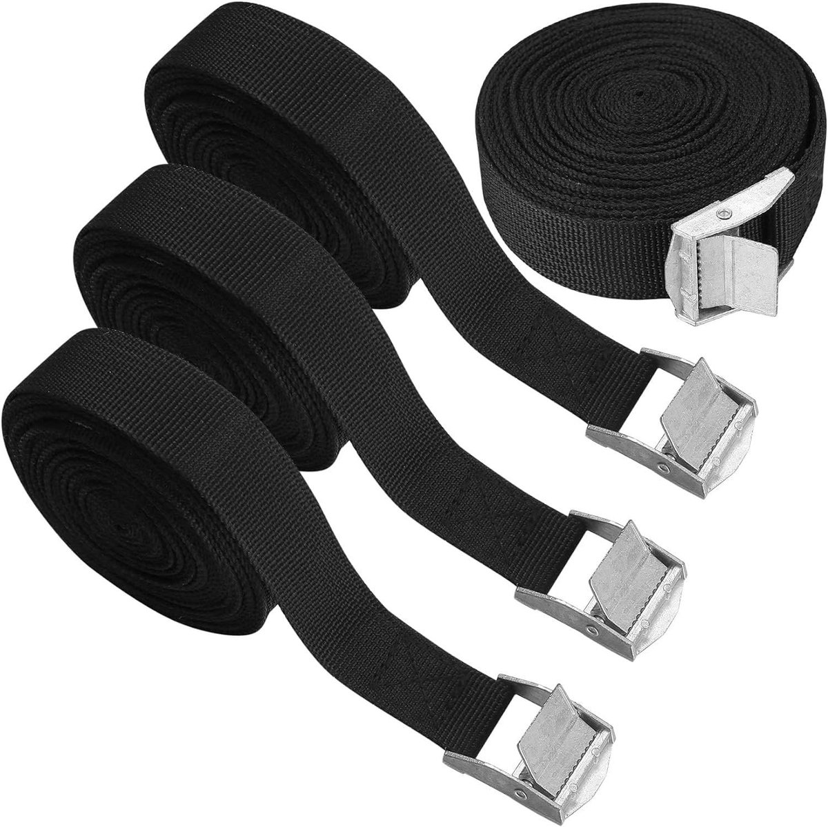 Solidchoice - Set van 4 Verstelbare Lashing Straps, 20 mm x 2 m, 150 kg
